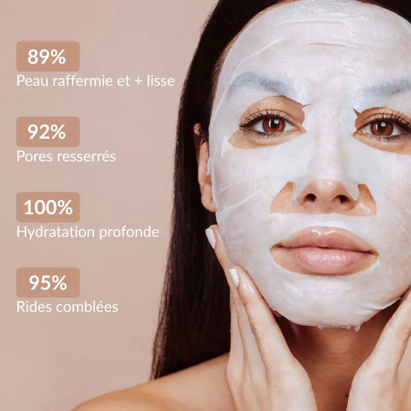 Masque enrichi en Collagène et en Acide Hyaluronique Glowleen Suisse